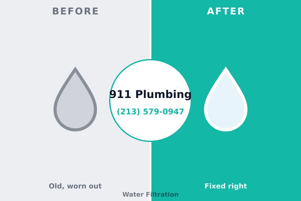 Before and after: plumbing repair South Duxbury, MA